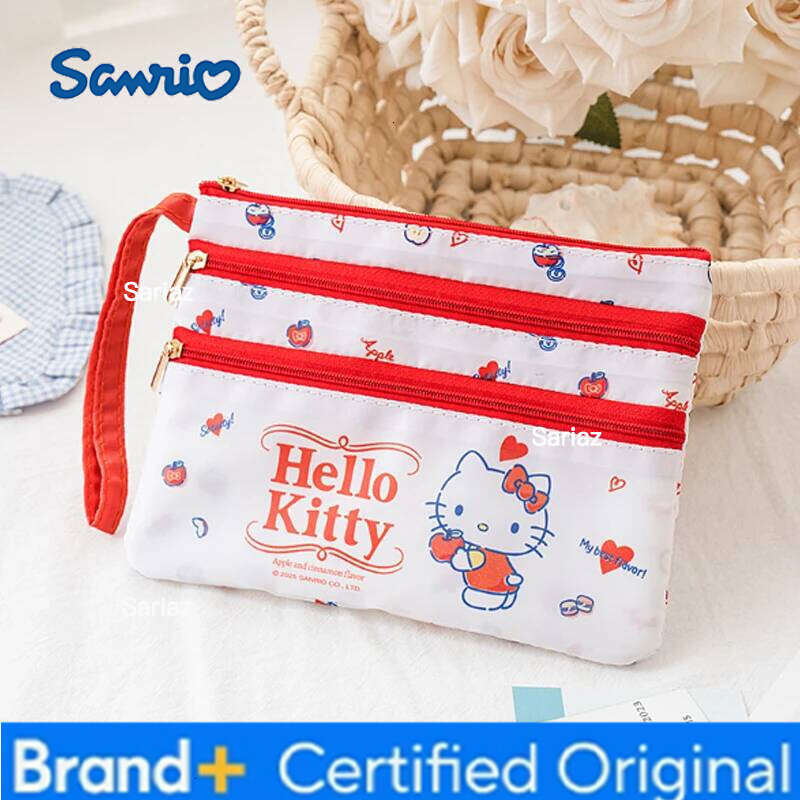 Sanrio Kellokitty Zipper Compartment Passport Air Ticket Document Pen Id Organizer Bag Travel H260129