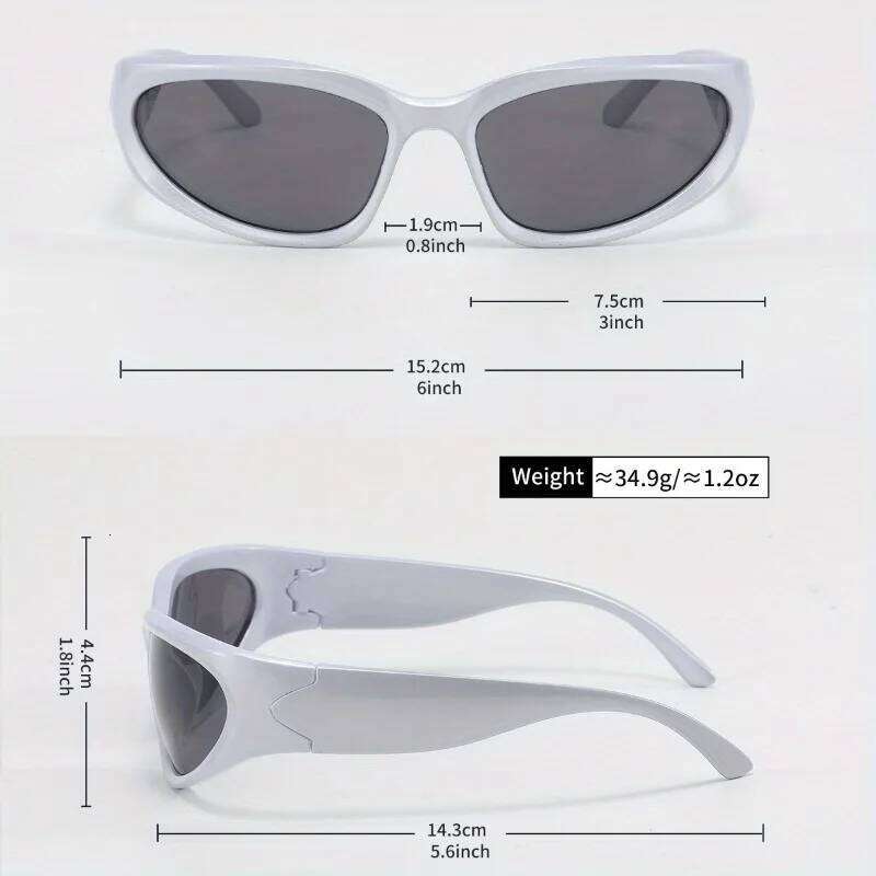 Cyberpunk Futuristic Glasses Tinted Lenses for Street Fashion Festive Events Unisex Men Women Festival Gear Edgy Style H260129