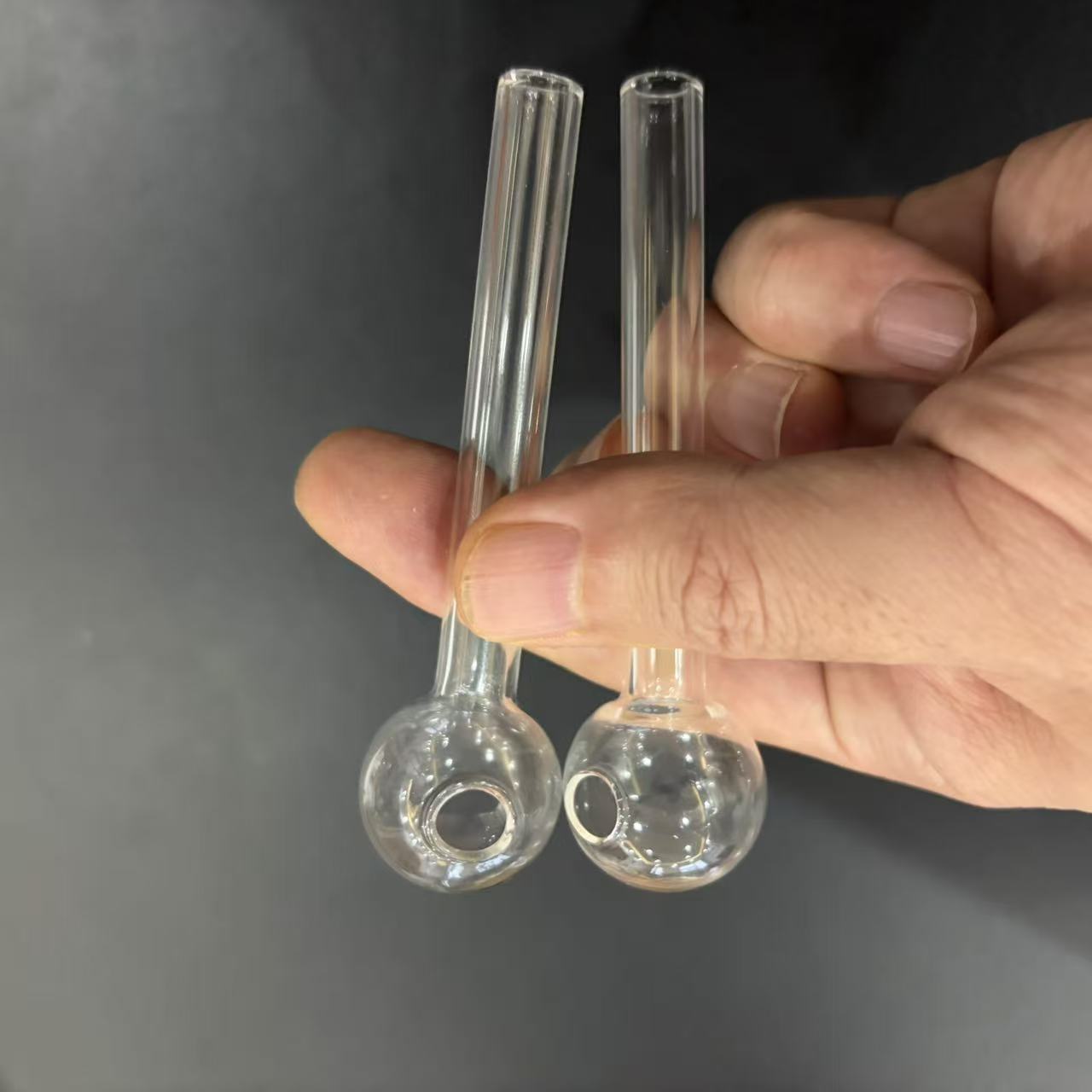 USA Stocked Clear 4-Inch Pyrex Glass Pipes - Set of 7 for Smoking Accessories with Quick Shipping