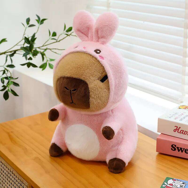 1pcs25cm transforms into capybara kapibala machine doll valentine's day gift wedding throwing plush toy Y260128
