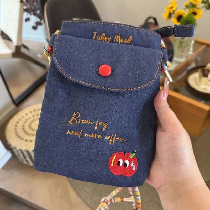 Summer Fresh Small Shoulder 2025 Fashionable Slant Denim Mobile Phone Bag Versatile Commuting High Appearance Style XJ260129