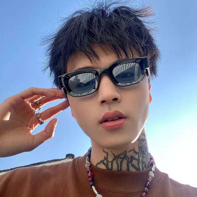 Small Rectangle Women Men Vintage Brand Designer Square Luxury Sun Glasses Shades Female Camber Concave Sunglasses H260129