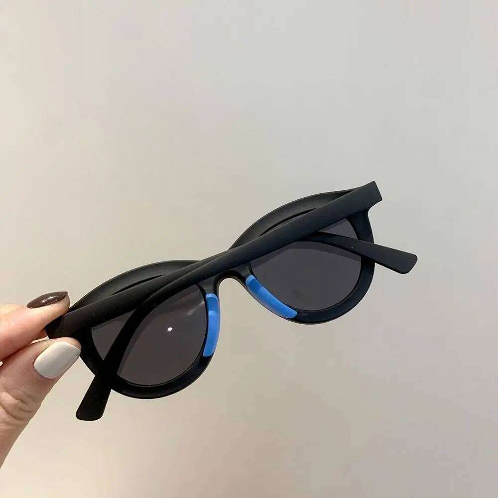 Fashion Retro Kids Sunglasses UV Protection Soft Silicone Frame Shades Candy Color Children's Sun Glasses for Boys & Girls H260129