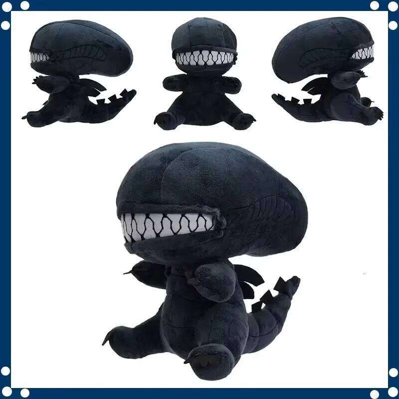 25cm Alien Xenomorph Toy Cartoon Dolls Soft Stuffed Plush Toys for Boys Girls Fans Birthday Christmas Gifts Y260128
