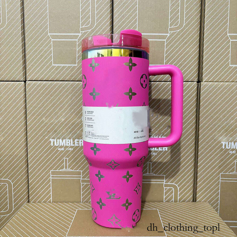 US Warehouse Stanleycup 40oz 30oz Tumblers With Bow Cap Cup Cute Cat L Letter Classic Christmas Limited stanley Mug Gift Green high quality Luxury designer design 3f8