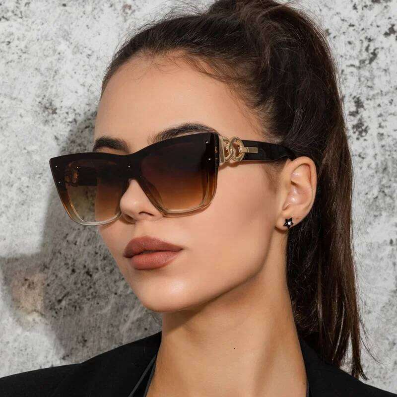 Oversize Cat Eye Sunglasses Women Brand Designer Retro Sunglass Pilot Sun Glasses Female UV400 Lens Eyewear H260129