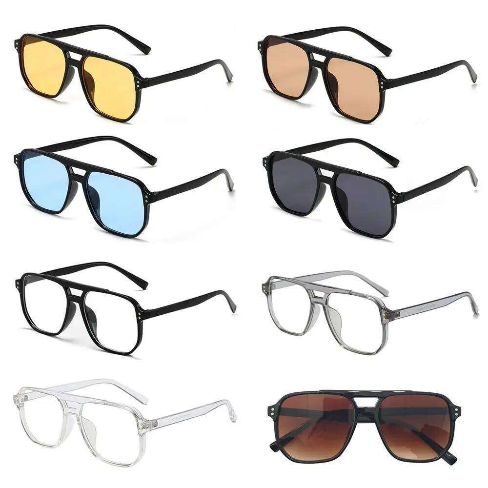 Punk Square Frame Anti-UV Travel Accessories Retro Sunglasses Beach Eye Protection Black Shades Glasses for women men H260129