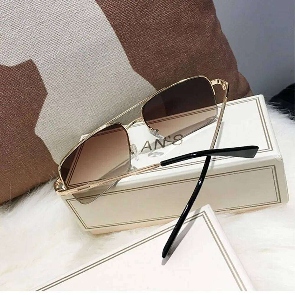 Semi-Rimless Brown Sunglasses Specifically Designed Driving UV Protection Fishing Eyewear Outdoor Classic Shades for Men H260129