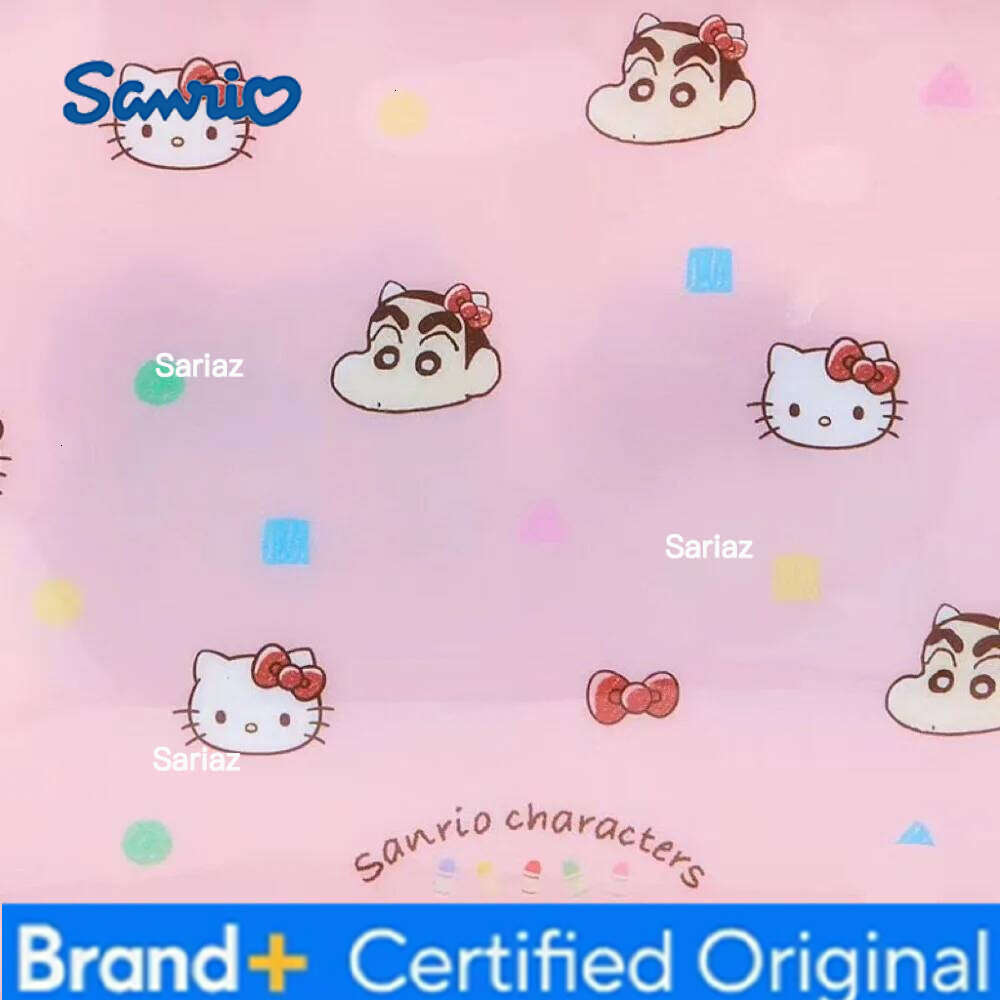 Sanrio Hello Kitty Makeup Cute Cartoon Creativity Co-branded Edition Zero Wallet Exquisite Mesh Yarn Pvc Splicing Storage Bag New H260129