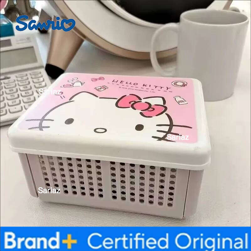 Sanrio Hello Kitty Multipurpose Folding Storage Cute KTM Desktop Miscellaneous Cosmetics Sorting Cartoon Box Holiday Gifts H260129