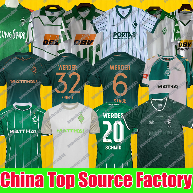 25 26 Werder Bremen Jerseys 25 26 football shirts men kids shirt retro 01 jerseys 94 95 Bremen jerseys retro 96 97 Trikot FRIEDL SCHMID STAGE MBANGULA
