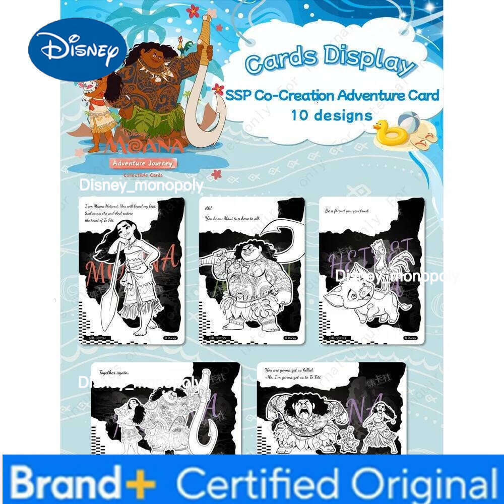 Disney New Cardfun Genuine Moana Collection English Edition Exquisite Craftsmanship Card Christmas Encouragement Gift for Children H260129 H260129
