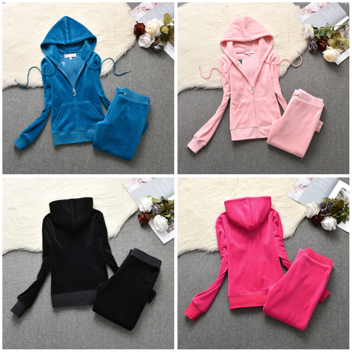 designer hoodie womens tracksuit designer tracksuit women short and long sleeved suit velvet two piece sportswear pullover hoodie set casual wear Jogging suit