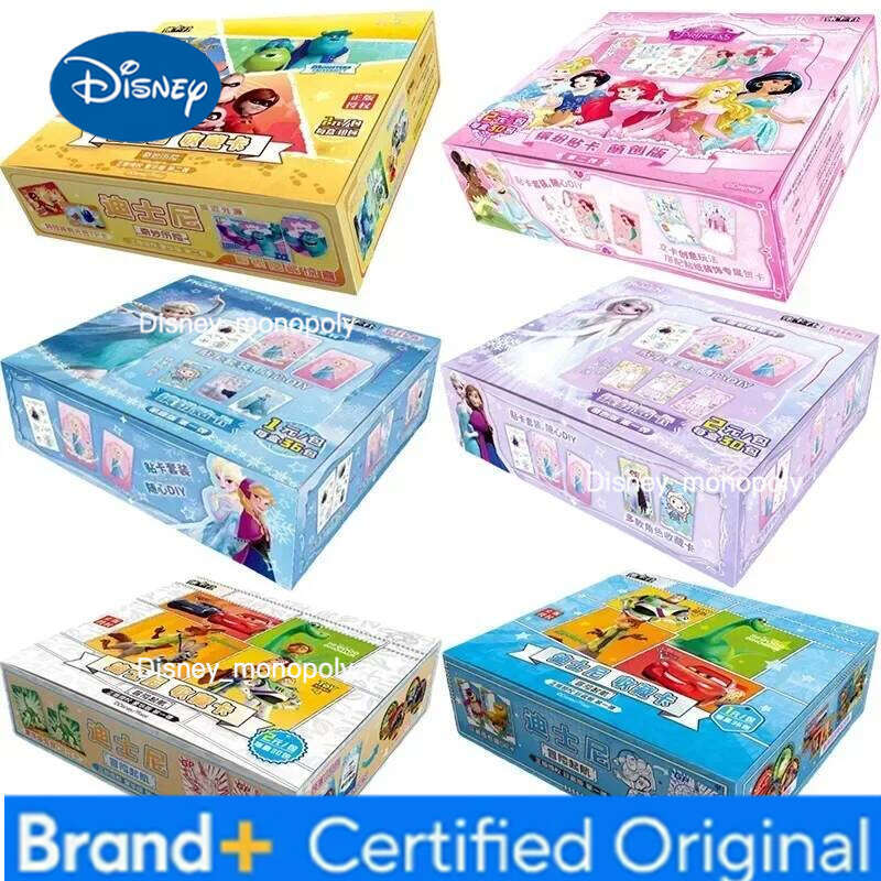 Disney Genuine 100TH Cards Toy Story Monsters University Ice Princess Ariel Deluxe Edition Animation Anime Collection Card Toys H260129