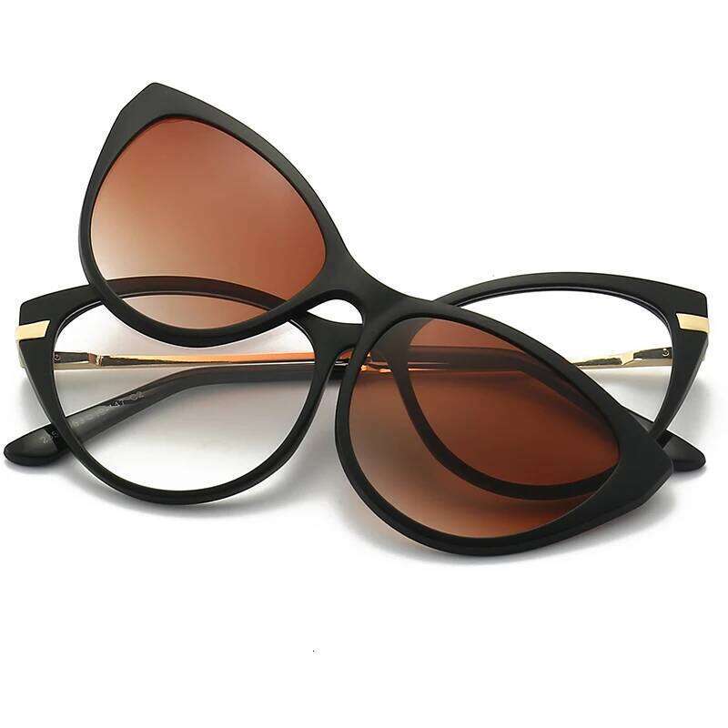 High Quality Anti-Glare Polarized TR90 Sunglasses Women Men 5 in 1 Sets Magnet Sunshade Clip On Sun Glasses Eyeglasses Female H260129
