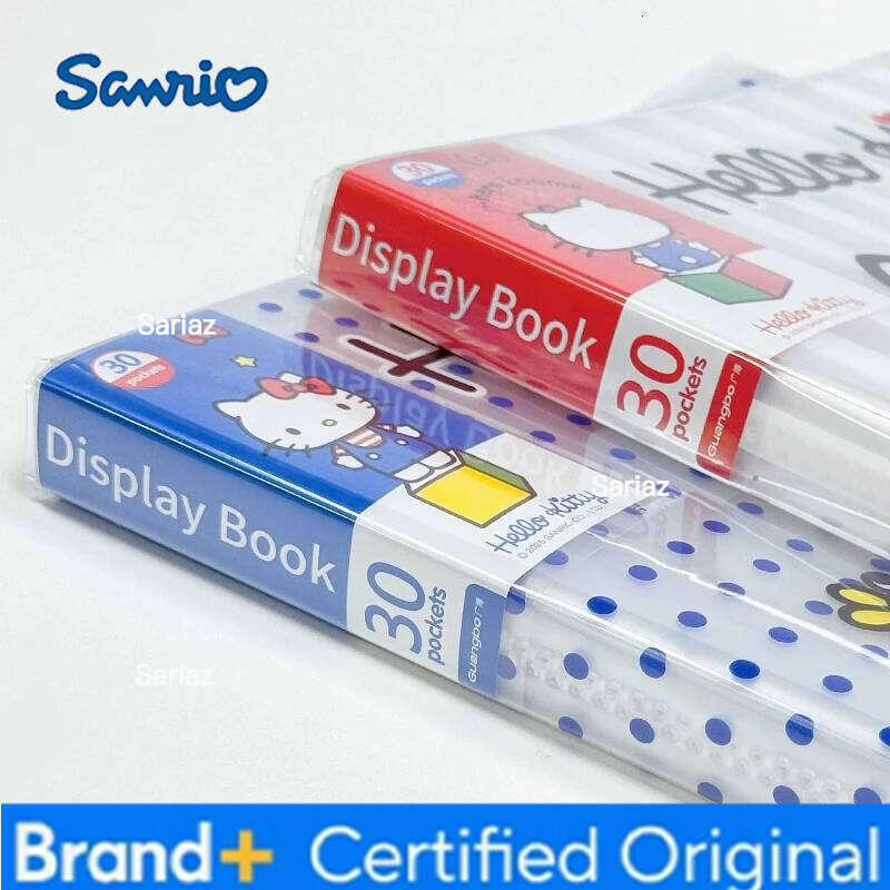 Sanrio Kawaii Hello Kitty File Folder A4 Binder Large Capacity 30Pages Waterproof Test Paper Office Document Storage Bag Girls Gifts H260129