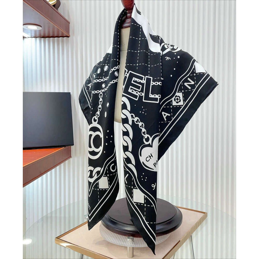 Chanear Scarf 2026 Luxury Designer Scarves Brand Silk Scarf 90Cm Twill Scarves Large Square Sunscreen Shawl Headscarf For Women Hijab Luxury Bufanda Foulard C7d
