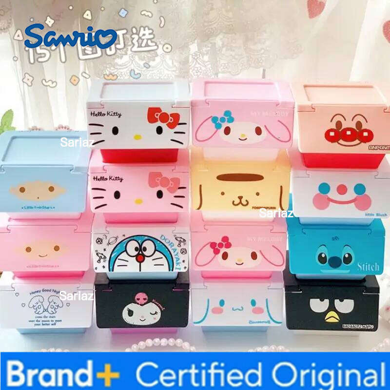 Sanrio Hello Kitty Desktop Clamshell Kuromi Melody Cinnamoroll Pochacco Jewelry Trash Storage Box Christmas Gift H260129 H260129