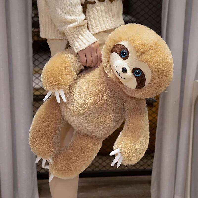 1pc 35cm/13.77in New cute sloth cartoon forest plush toy for kids gift animal doll Y260128