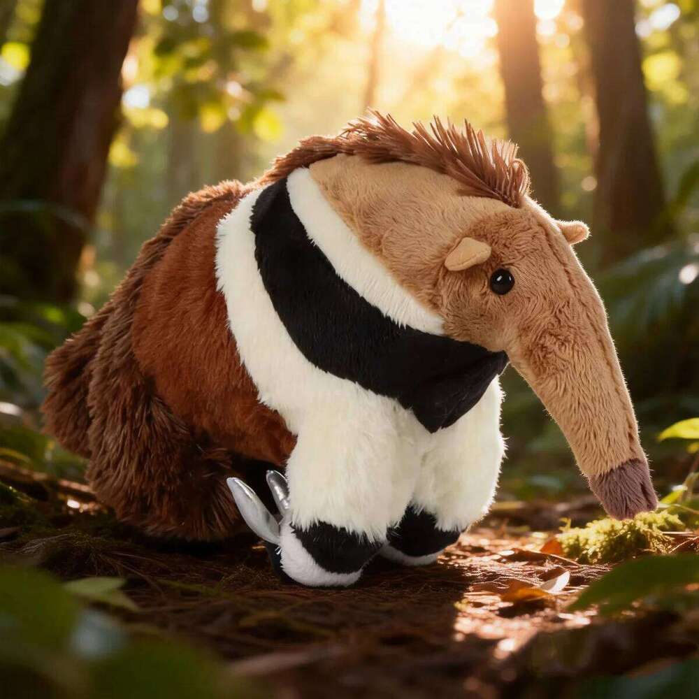 22cm Giant Plush High Fidelity Simulation Soft Anteater Cute Forest Ant Eater Enthusiasts Kids Birthday Toys Y260128
