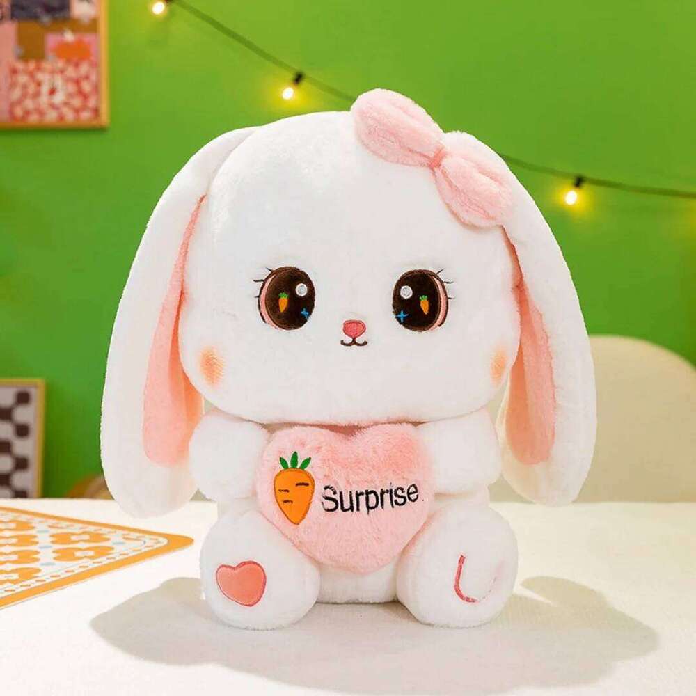 lop long ear rabbit plush toy queen size bed sleeping pillow female cute rag doll Y260128