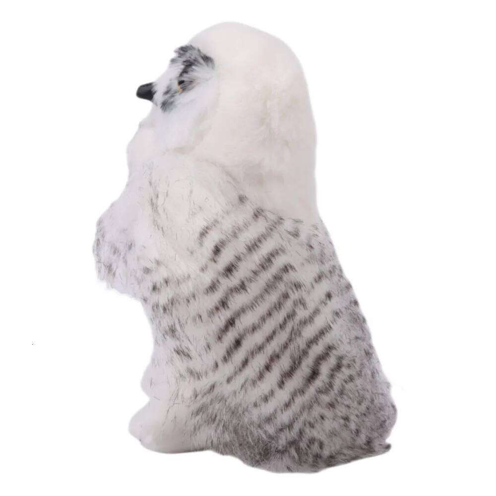 20cm SimulationSuper Soft Trend Snow-White Simulation Animal Hedwig Cute Snow Owl Plush Doll for Children Holiday Gifts Y260128