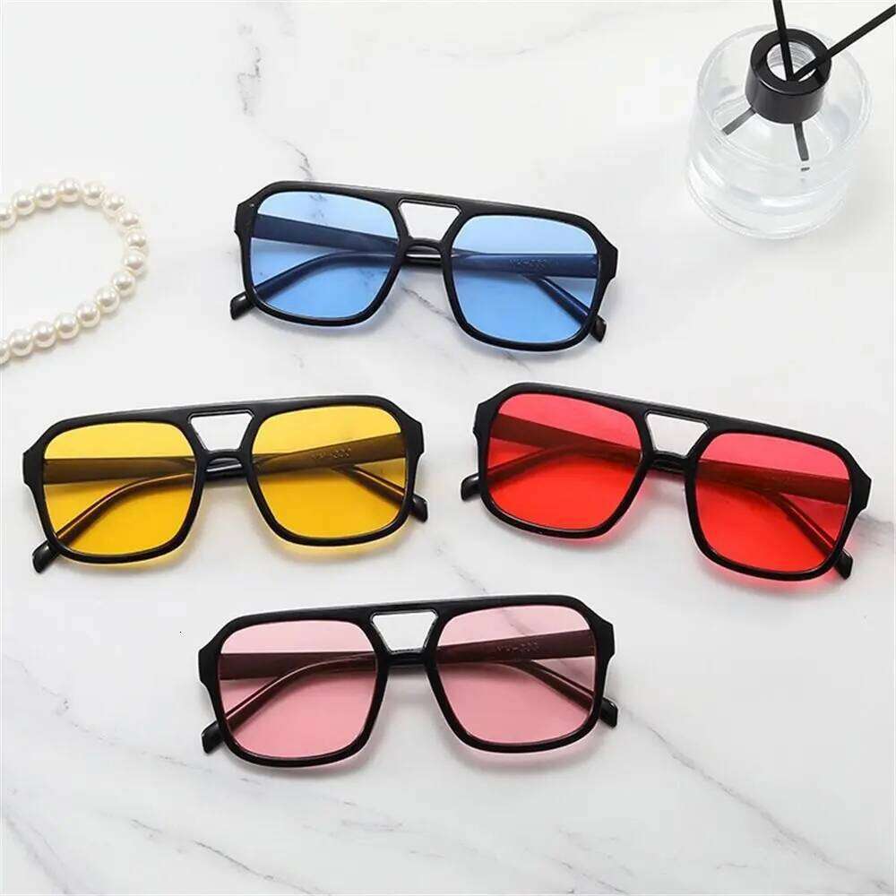 2024 Vintage Square Aviation Sunglasses for Women Men Stylish Big Frame Sun Ins Style Shades 70s Glasses UV400 Eyewear H260129