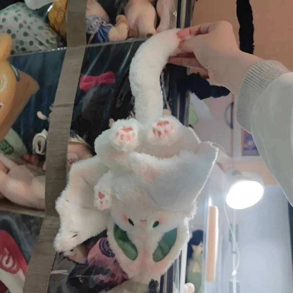 Flying big bat, rabbit, plush toy, white soothing rag doll, little blessing bamboo, bat rabbit Y260128