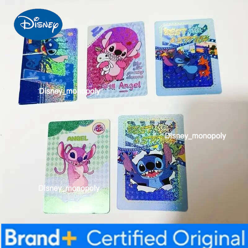 Disney 5 packs of Stitch - character collectible rare cards| colorful card collection| colorful, shiny, cute cards H260129