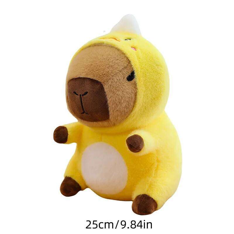 1pcs25cm transforms into capybara kapibala machine doll valentine's day gift wedding throwing plush toy Y260128