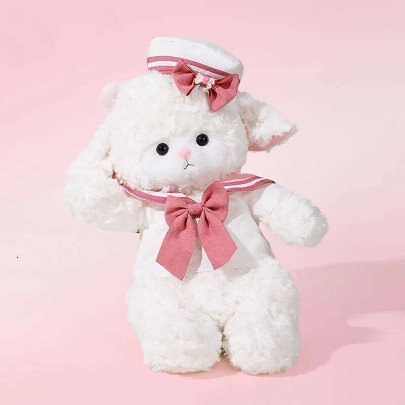 New Sailor Lamb Cartoon Stuffed Toy Sheep Baa Girls Kids Gift Doll Y260128