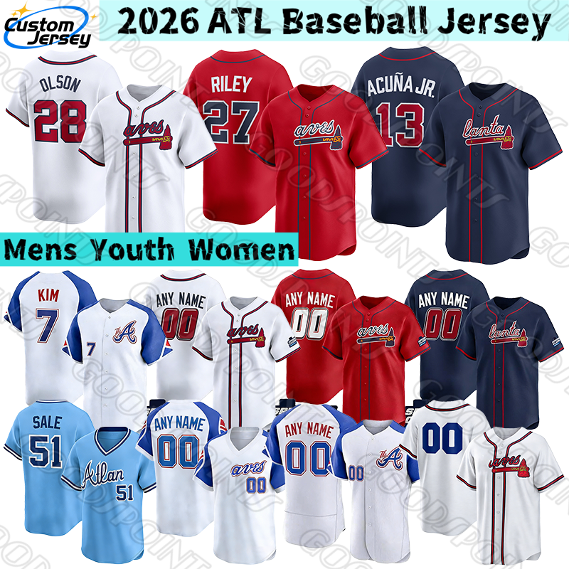Atlantas Braves jersey Ronald Acuna Jr. Austin Riley Matt Olson Sale Kim Profar Iglesias Murphy Albies Suarez Schwellenbach Strider Aaron Maddux Baseball Jerseys