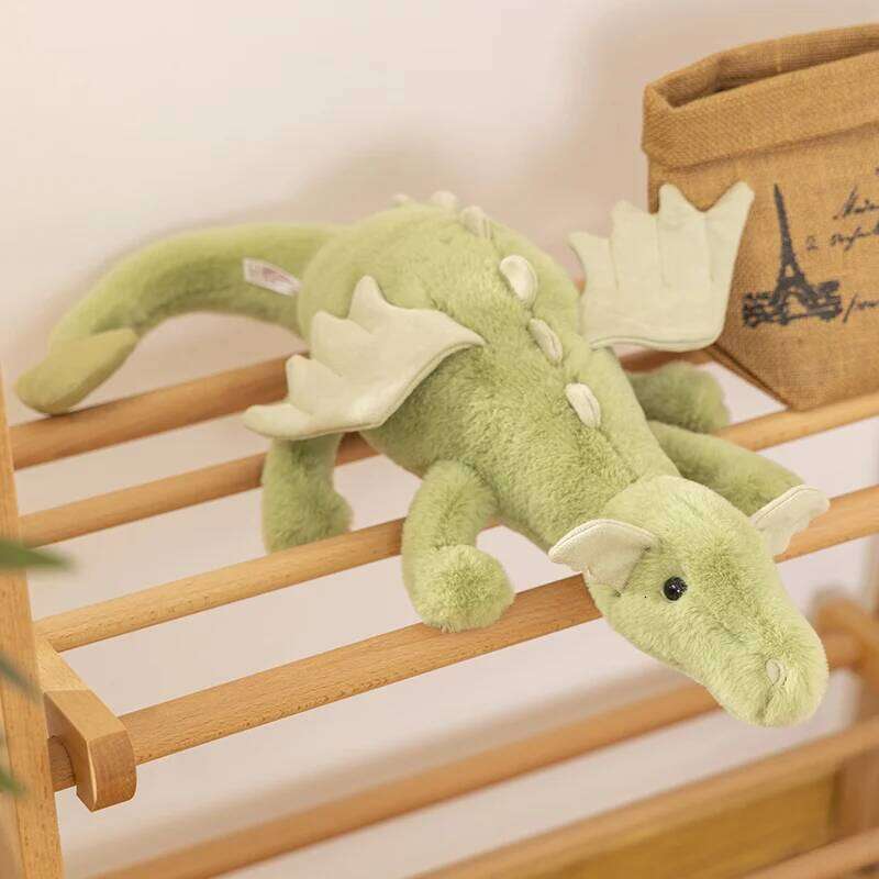 Kawaii Hot Flying Dragon Plush With Wings Long Tail Purple Green Dinosaur Stuffed Animal Soft Toy Birthday Gift for Children Y260128