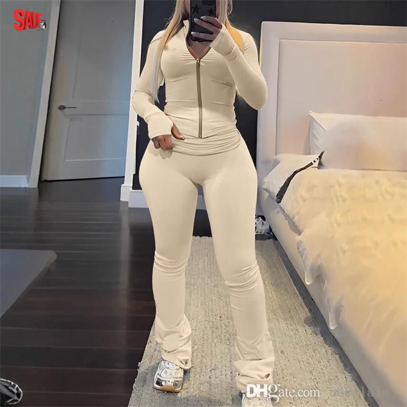 Designer Womens Tracksuits 2 Two Piece Set New Pattern Printed Long Slimming Tops And Pants Outfits For 2026 Spring Autumn