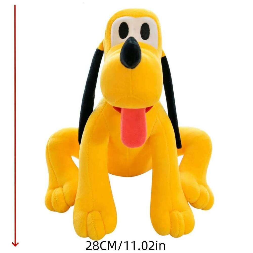 1pc 28cm/11.02in Cartoon shape little yellow dog doll plush toy wholesale cute pluto big ear pillow scissor machine gift Y260128
