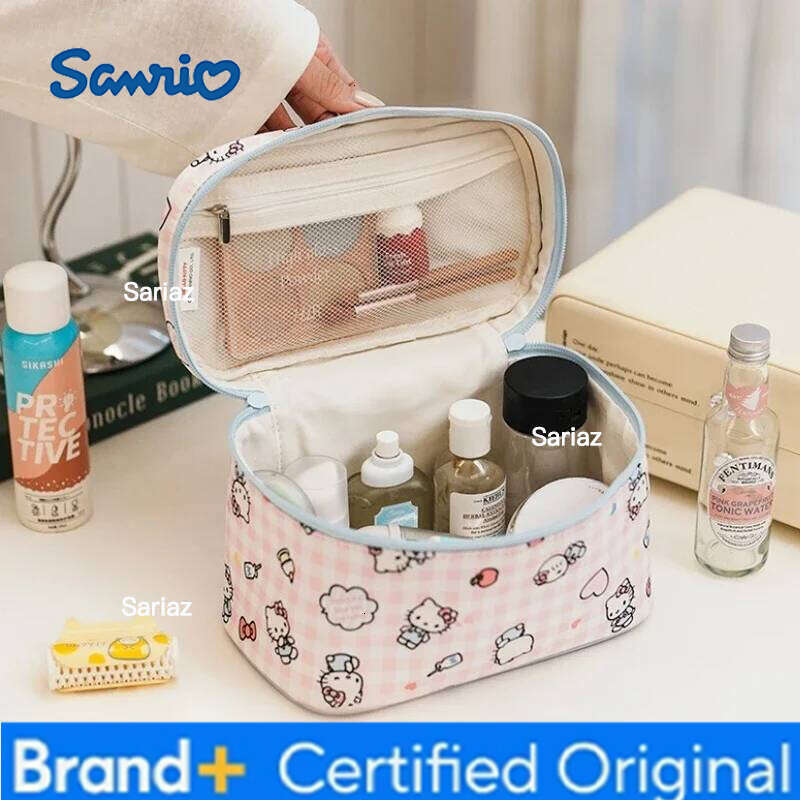 Sanrio Anime Hello Kitty full-print large-capacity cosmetic Kawaii portable toiletry storage bag gift for friends H260129