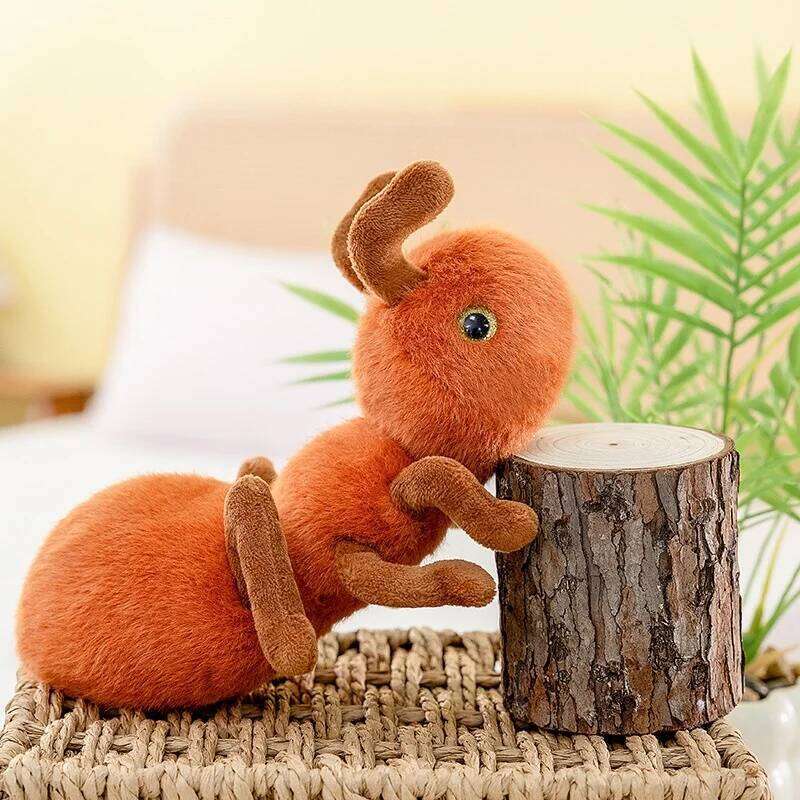 20cm Cute Ant Plush Toy Insect Soft Squishy Kawaii Plushie, Unique Educational Gift for Kids & Bug Lovers Unusual Collectible Y260128
