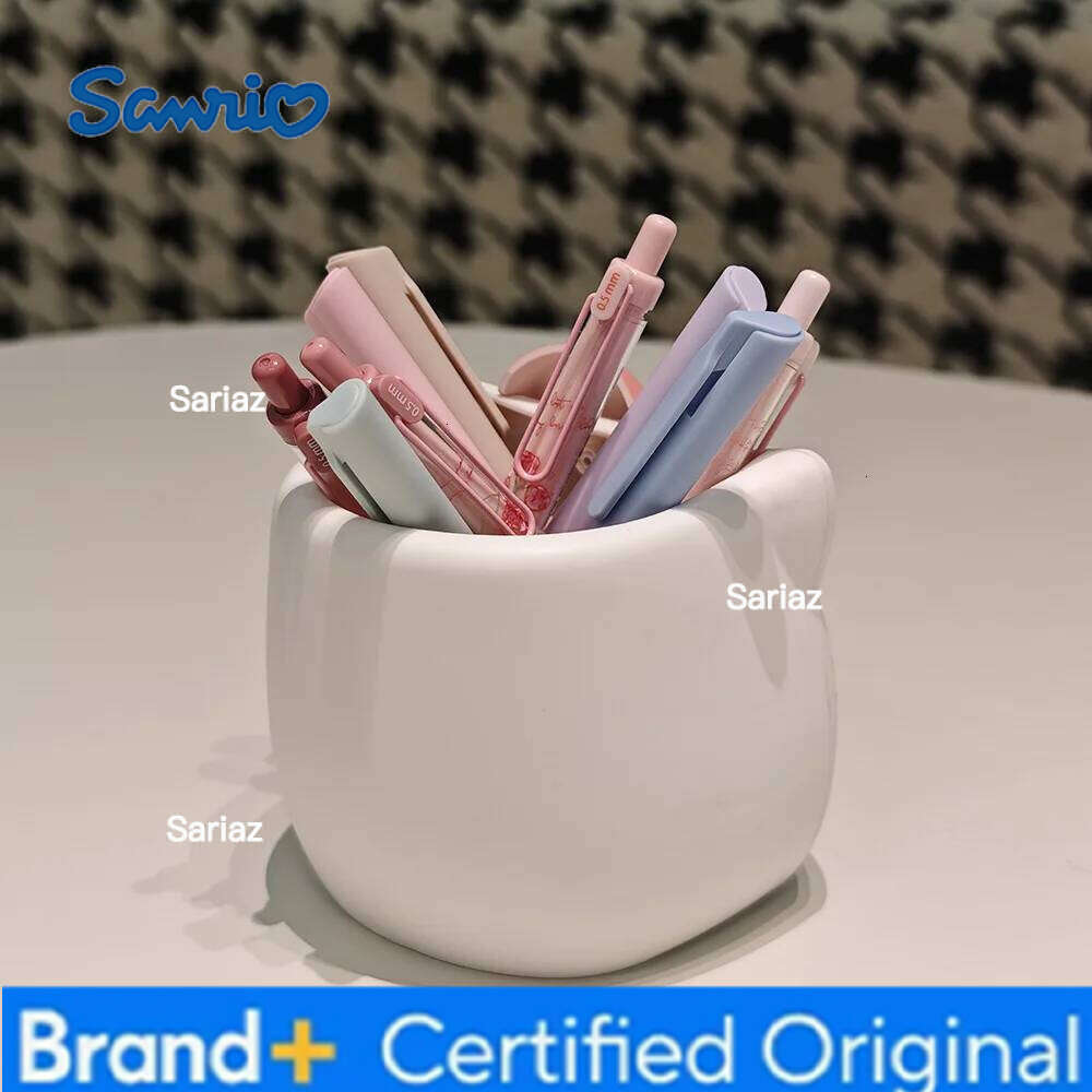 Sanrio Hello Kitty Cartoon Cute Pencil Holder Student Stationery Desktop Organizer Cosmetic Storage Box Holiday Decor Gift H260129