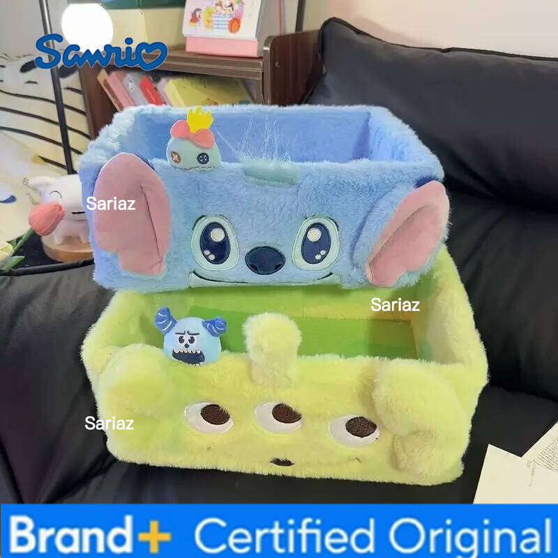 Sanrio Disney Anime Baskets Case Lilo&Stitch Alien Desktop Container Student Girl Storage Box Home Decor H260129