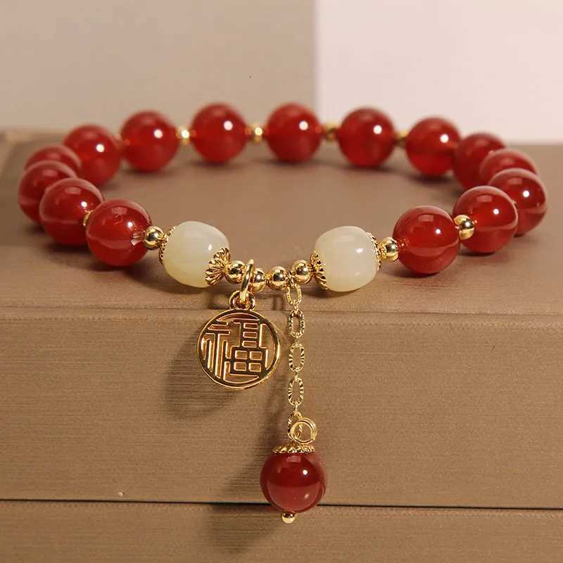 Beads Jewelry Lucky Boho Ethnic Red with Crystal Gold Bracelet Perfect GiftXJ260130