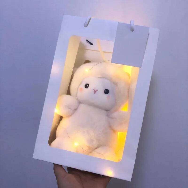 1pc 23cm/9.05in Cute polk lamb wholesale grab doll valentine's day birthday gift for girls plush toys Y260128