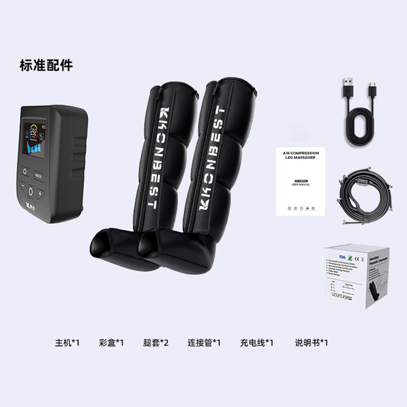 Leg Massagers Presoterapia Air Compression Massager Wraps 6 Chambers With LCD For Foot Calf Massage Recovery Blood Circulation 230329