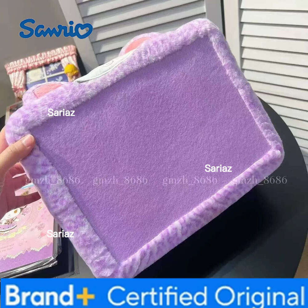 Sanrio Plush Storage Box Hello Kitty My Melody Doll Kuromi Pom Purin Leopard Print Toy Cinnamoroll Pochacco Soft Gift Kids H2601291