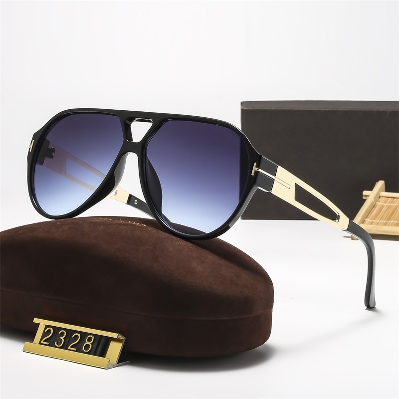 Mens Designer Pilot-Bridge Sunglasses - Acetate & Metal Frame Cutout Temples Multi-Color Gradient Lens UV400 Protection Retro Luxury Glasses for Women Driving