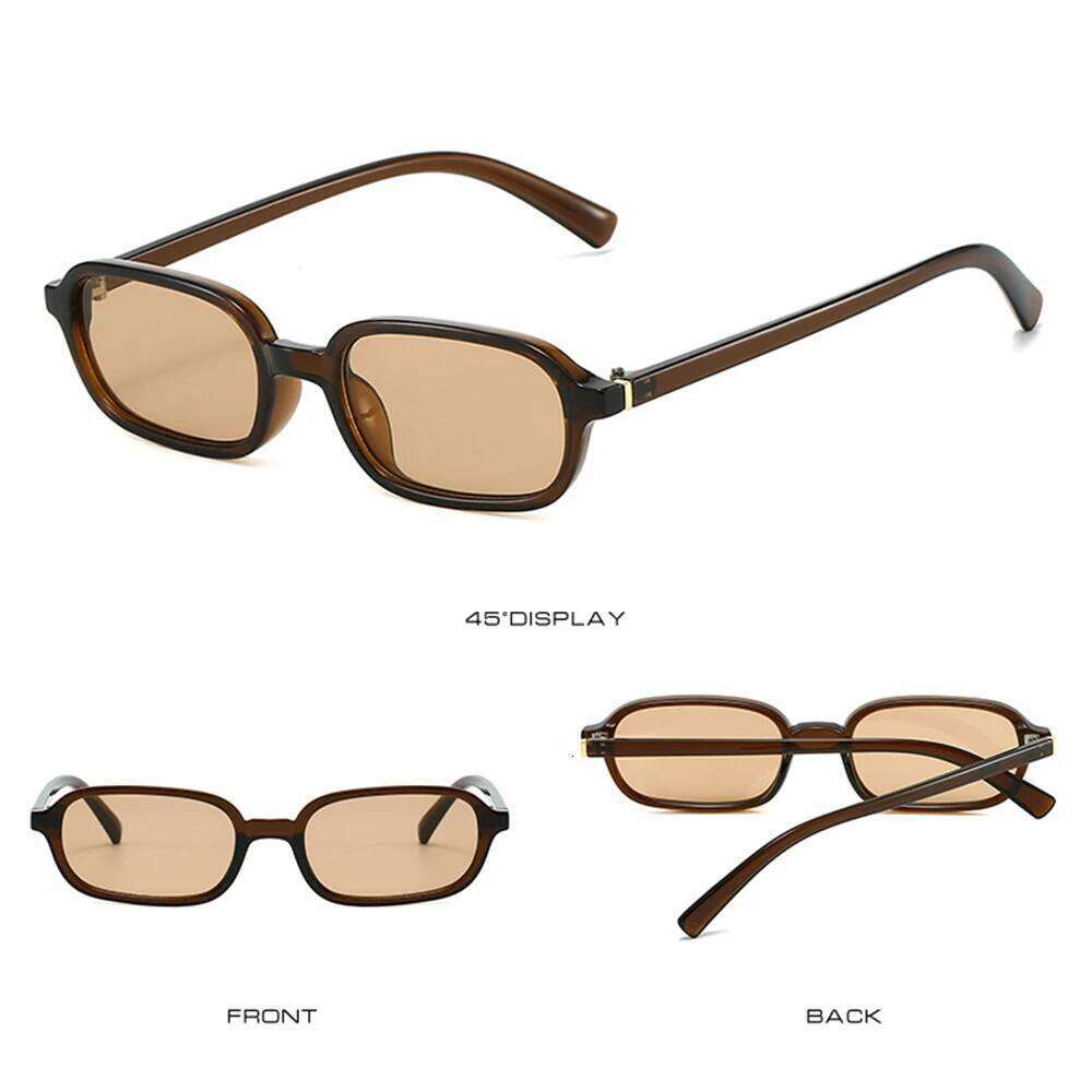 KLASSNUM Vintage Sunglasses Men Women 2025 Trendy Eyewear Rectangle Sun Anti UV400 Shades Eyepiece Small Square Glasses H260129