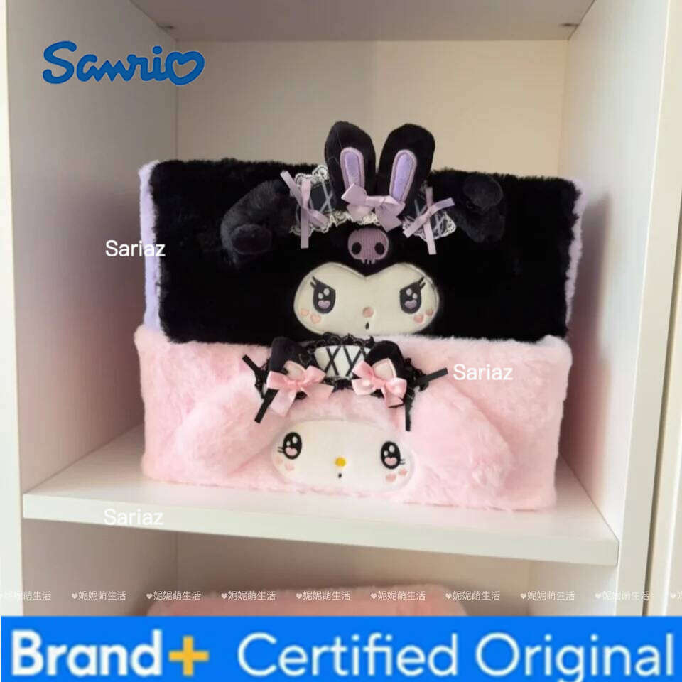 Sanrio Kuromi My Melody Hello Kitty Plush Desktop Cosmetics Snacks Key Basket Storage Box H260129 H260129