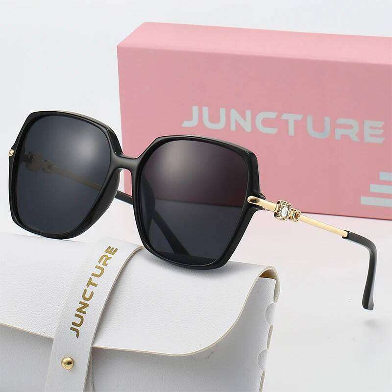 JUNCTURE Polarized Fashion Square Sun Gradient Lady Glasses Party Holiday Gifts Sunglasses for Women H260129