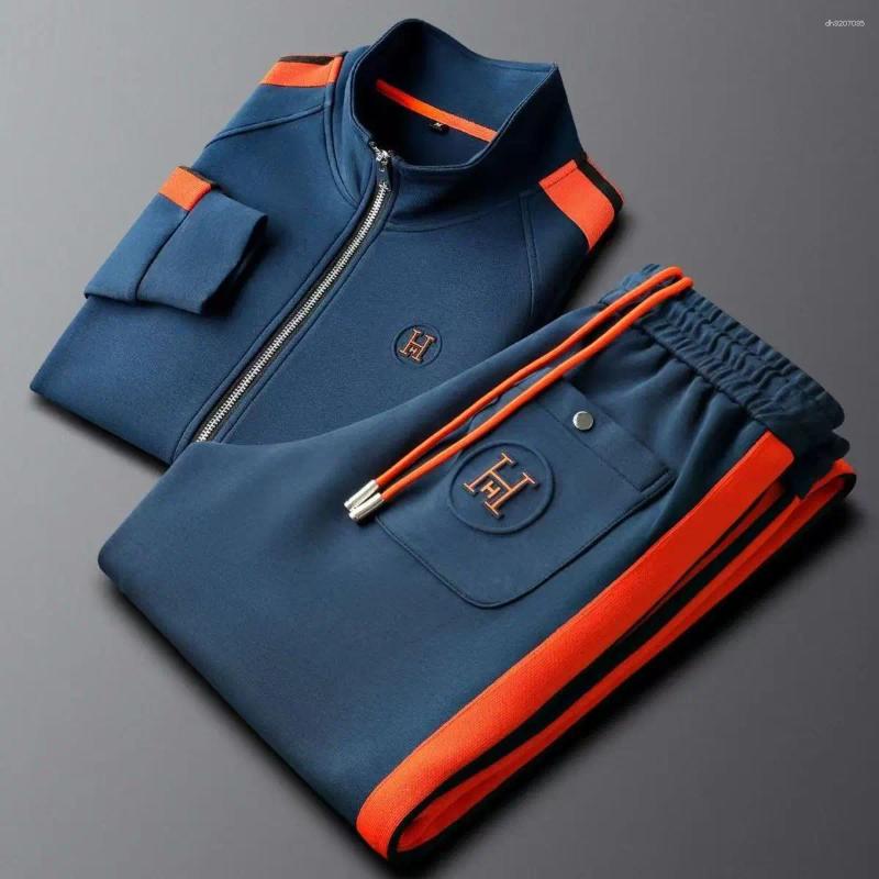 Men's Tracksuits 2026 Men Tracksuit Sportswear Set Jacket Trendy Ins Embroidered Fashion Trousers Two-Piece Suit 21