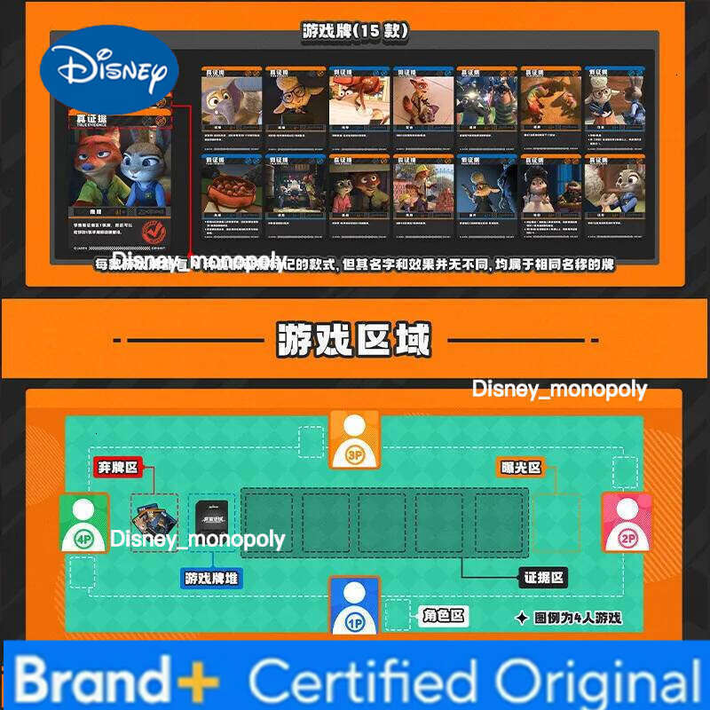 Disney Card.Fun Zootopia 2 Movie Collectible Card Blind Box Set Anime Themed Desktop Game Toys Fun IQ for Kids High-Quality Cards H260129 H260129