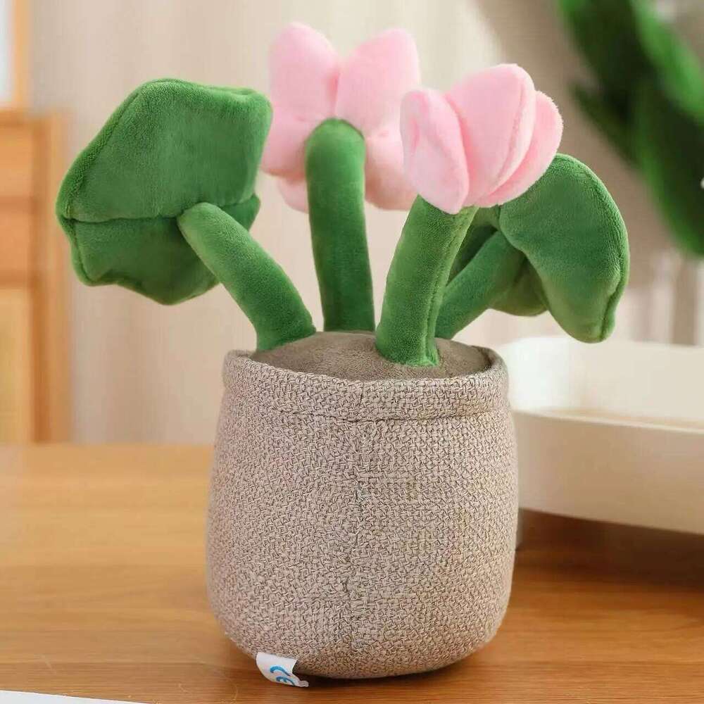 Potdemiel latest lotus potted plant filled plush toy figurine cartoon anime cute pillow cushion home decoration gift doll Y260128